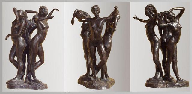 Artist Bruce Naigles. 'The 3 Graces' Artwork Image, Created in 2000, Original Sculpture Ceramic. #art #artist