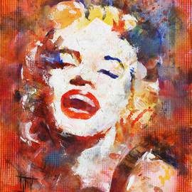 Jaroslaw Glod: 'Marilyn Monroe', 2015 Acrylic Painting, Famous People. Artist Description:  Pop Art style portrait of Marilyn Monroe. Acrylic painting on cotton canvas 50cmx60cm....