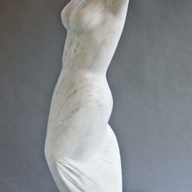 Jane Jaskevich: 'clarissa', 2017 Marble Sculpture, Figurative. Artist Description: abstract expressive stone figurative sculpture...