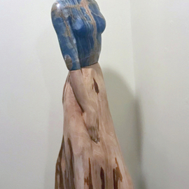 Jane Jaskevich: 'isa', 2018 Mixed Media Sculpture, Figurative. Artist Description: stone and wood figurative sculpture...
