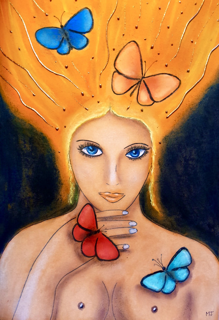 Javorkova Marie  'Butterfly Queen', created in 2011, Original Painting Oil.