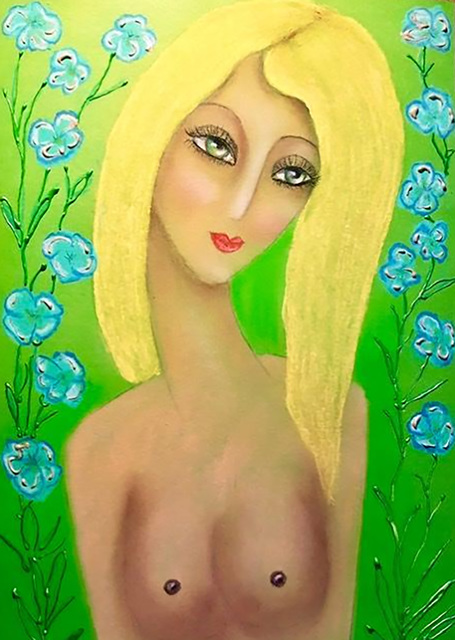 Javorkova Marie  'Forget Me Not', created in 2010, Original Painting Oil.