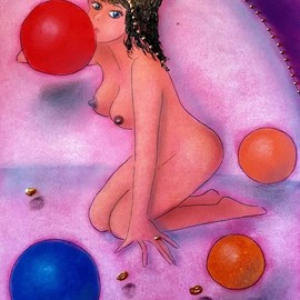 Girl with balloons By Javorkova Marie