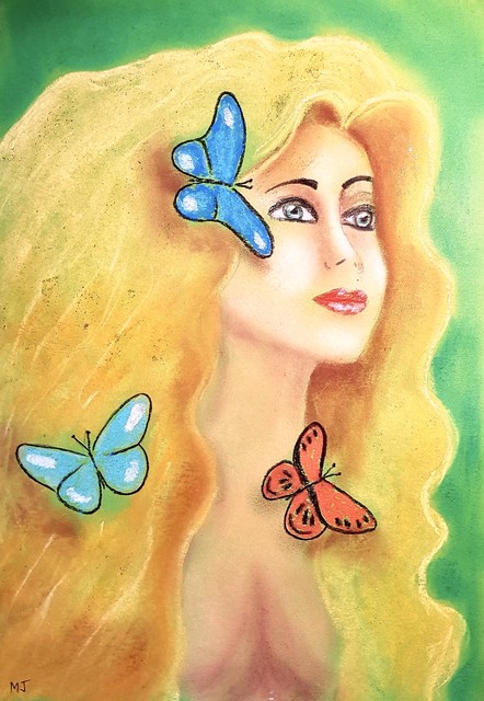 Javorkova Marie  'Romantic Blonde', created in 2010, Original Painting Oil.