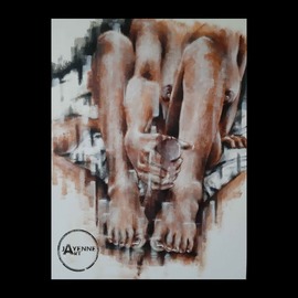James Nisbet: 'erotic feet', 2019 Acrylic Painting, Erotic. Artist Description: An original painting by meAcrylic on 40cm x 60cm canvasFramed in blackAll my work comes with a Certificate of Authenticity and is wrapped in bubble wrap, then covered in soft cardboard and boxed securely for shipping...