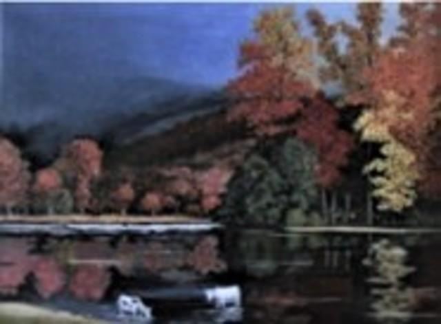 Artist Janet Glatz. 'Storm On The River' Artwork Image, Created in 2020, Original Painting Oil. #art #artist