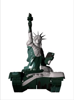 Jadran Boban: 'In the Name of Liberty', 2004 Computer Art, Political.  Anti- war poster, Epson InkJet 9800, pigment colors print on MF Glossy/ Satin paper, 270g/ m2, no framing, signed by artist on the back of the print ...