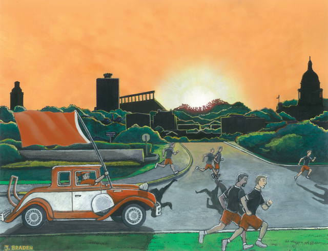 Artist Jay Braden. 'Burnt Orange Sunrise' Artwork Image, Created in 2010, Original Illustration. #art #artist