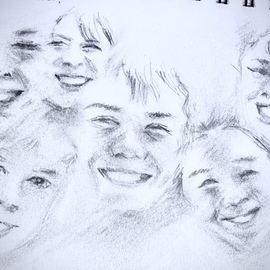 An-chi Cheng: 'Proverbs 27v9', 2023 Pencil Drawing, Portrait. Artist Description: Faithful friends are a sturdy shelter, whoever finds one has found a treasure. aEURoeSweet friendships refresh the soul and awaken our hearts with joy, for good friends are like the anointing oil that yields the fragrant incense of GodaEURtms presence. aEUR - - Proverbs 27v9...