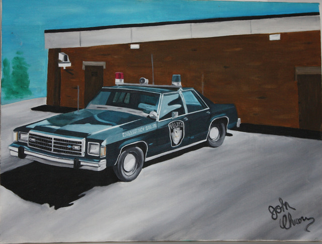 Artist John Chicoine. 'LAPD' Artwork Image, Created in 1983, Original Painting Acrylic. #art #artist