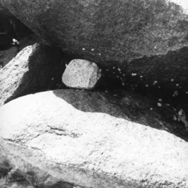 Judith Dernburg: 'White Rock Reflection', 2012 Black and White Photograph, Seascape. Artist Description:      Halibut Point, Cape Ann Massachusetts.     ...