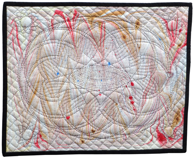 Artist Jean Judd. 'Aged Psychedelic No 2' Artwork Image, Created in 2019, Original Textile. #art #artist
