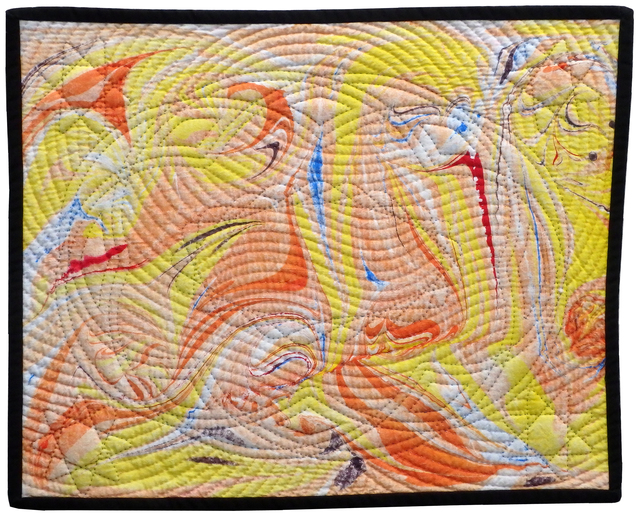 Artist Jean Judd. 'Aged Psychedelic No 3' Artwork Image, Created in 2020, Original Textile. #art #artist