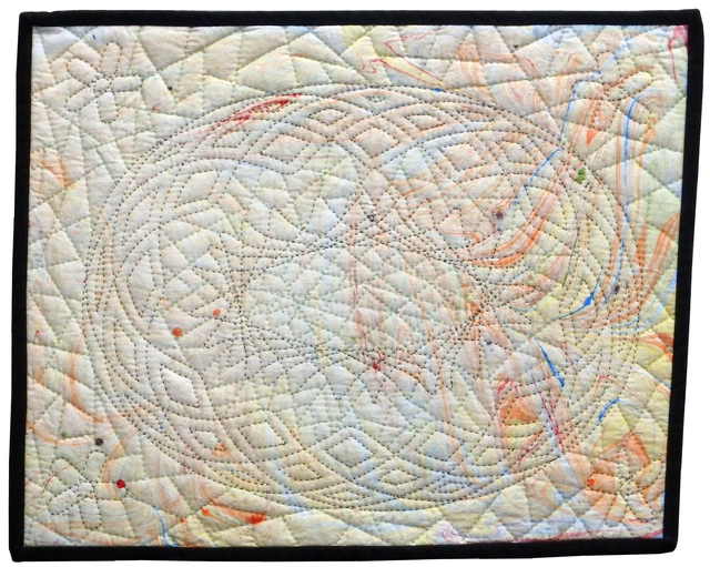 Jean Judd  'Aged Psychedelic No 5', created in 2020, Original Textile.