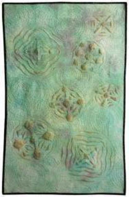 Artist Jean Judd. 'Contaminated Water 7 Lily Pads' Artwork Image, Created in 2013, Original Textile. #art #artist