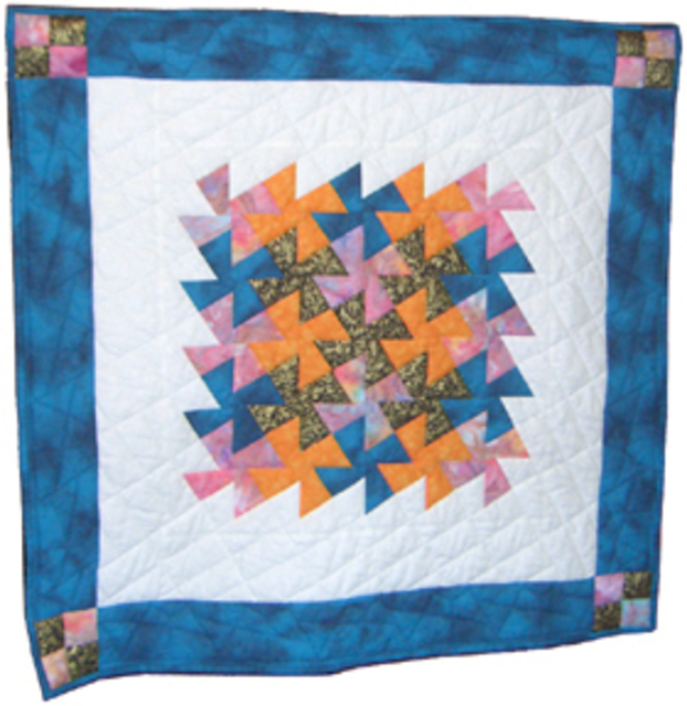 Artist Jean Judd. 'Fiesta Pinwheels' Artwork Image, Created in 2005, Original Textile. #art #artist