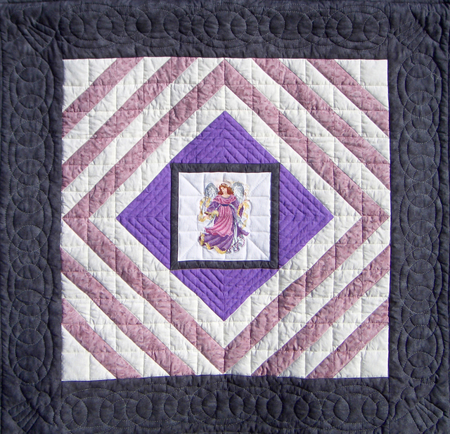 Artist Jean Judd. 'Purple Angel' Artwork Image, Created in 2004, Original Textile. #art #artist