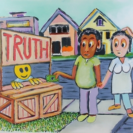 Jeff Turner: 'truth', 2019 Oil Painting, Philosophy. Artist Description: Philosophy, epistemology, truth, belief...