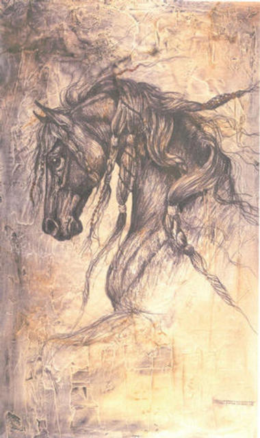 Jeffrey Foster Thomas  'Rennaissance Horse', created in 2005, Original Painting Acrylic.