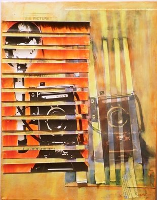 Jeff Sass: '2 Speeders', 2014 Mixed Media, Popular Culture.   A painting composed of multiple silver gelatin photographs.  ...