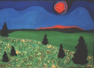 Jennifer Bailey: 'landscape', 2002 Acrylic Painting, Landscape. The lonely property adjacent to my childhood home has a mysterious beauty. ...