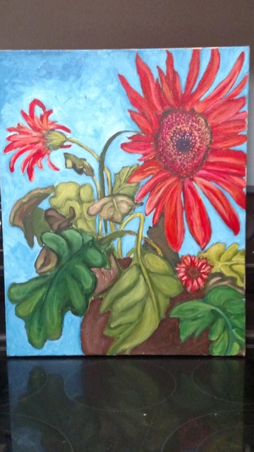Artist Jennifer Bailey. 'Summer Flowers' Artwork Image, Created in 2019, Original Painting Oil. #art #artist