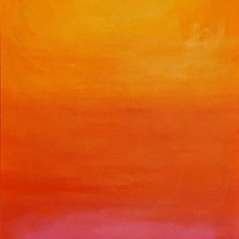 Jennifer Bailey: 'warmth', 2020 Oil Painting, Abstract. Artist Description: Seeing every sunset from my home inspired this piece. The changing of seasons brings an abundance of differing sky colors. I wanted to exude a feeling of end of summer warmth and joy. ...