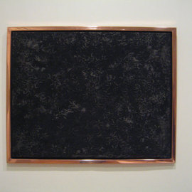 Jeremiah Reeves: 'P1', 2007 Other Painting, Culture. Artist Description:  P1: Pigeon( - toed) 32. 5 x 40. 75 Soot from candle on gessoed canvas and copper 2007. ...