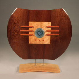 Jerry Cox: 'apple of my eye ii', 2015 Wood Sculpture, Abstract. Artist Description: apple science craft wood turned carved...