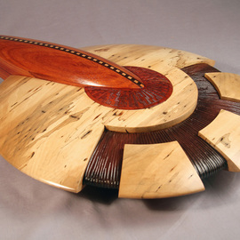 Jerry Cox: 'the dial', 2012 Wood Sculpture, Space. Artist Description: sci fi science spaceship retro turned carved exotic...