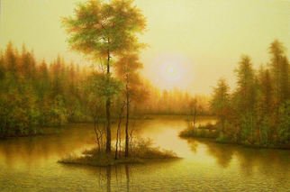Jerry Sauls: 'Golden Image', 2010 Oil Painting, Landscape.  While most of my work is from actual places and things that I have experienced,  