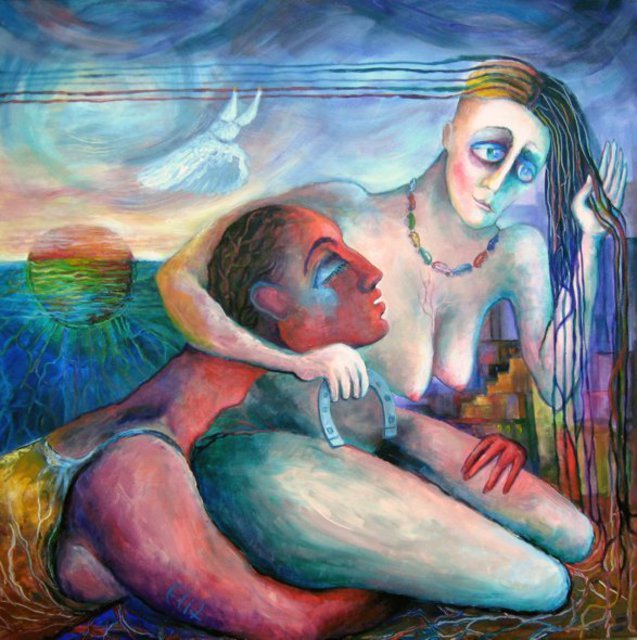 Elisheva Nesis  'SKILLED EVE', created in 2009, Original Painting Acrylic.