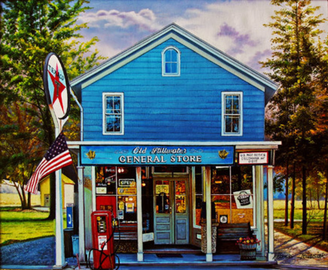 Artist Thomas Jewusiak. 'American General Store' Artwork Image, Created in 2007, Original Painting Oil. #art #artist
