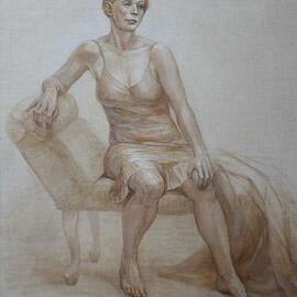 Lady in Waiting painting By Judith Fritchman