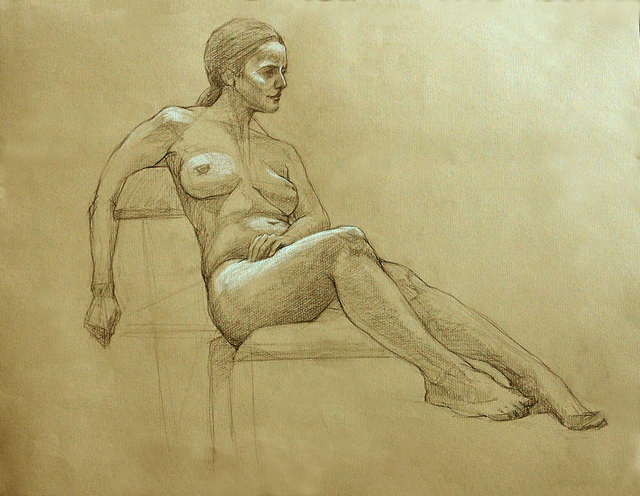 Artist Judith Fritchman. 'Nude 13' Artwork Image, Created in 2006, Original Painting Acrylic. #art #artist