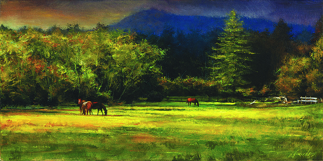John Gamache  'Four Horses', created in 2011, Original Giclee Reproduction.