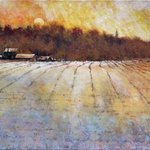 Snowy Fields Mustard Skies, John Gamache