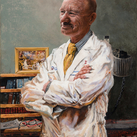 John Gamache: 'dr cosgrove neuro surgeon', 2019 Oil Painting, Representational. Artist Description: The Dr. In Boston that fixed my tremors enabling this artist to paint again. ...