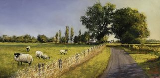 John Gamache: 'pasture gamaches en vexin', 2019 Oil Painting, Representational. France a pastural country, a landscape painters dream. ...