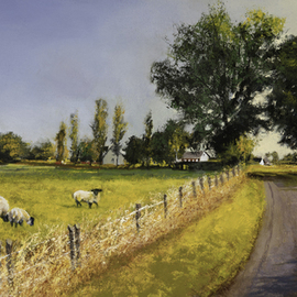 John Gamache: 'pasture gamaches en vexin', 2019 Oil Painting, Representational. Artist Description: France a pastural country, a landscape painters dream. ...