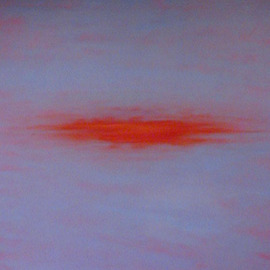 James Gwynne: 'Breakthrough', 2001 Oil Painting, Landscape. Artist Description: Overcast sky at sunset with sunlight breaking through...
