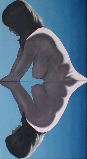 Artist James Gwynne. 'Double Image Of Nude Reaching' Artwork Image, Created in 2002, Original Drawing Pencil. #art #artist
