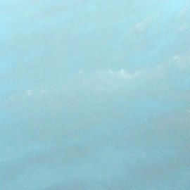 James Gwynne: 'Misty Sky', 2000 Oil Painting, Landscape. Artist Description: Distant clouds barely visible with one white- edged cloud as a focal point of this subtle arrangement ...