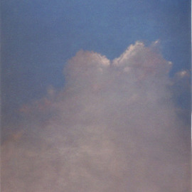 James Gwynne: 'Silent Sky', 1994 Oil Painting, Landscape. Artist Description: Subtle cloud configuration rising from the mist...
