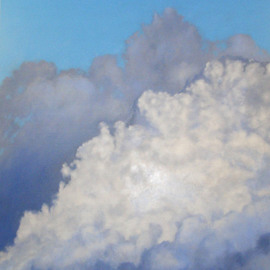 James Gwynne: 'Storms End', 2007 Oil Painting, Landscape. Artist Description: Storm clouds give way to blue sky and white cloud ...