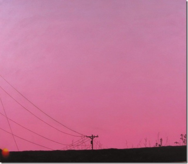 James Gwynne  'Sunset And Telephone Pole', created in 2012, Original Drawing Pencil.