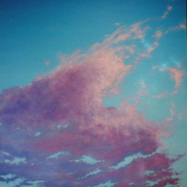 James Gwynne: 'Twilight Forms', 1998 Oil Painting, Landscape. Artist Description: Full range of colors from pink topurple on clouds as sun sets...