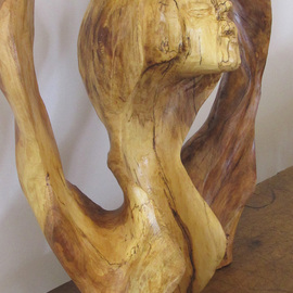 John Clarke: 'Dancer', 2016 Wood Sculpture, Abstract Figurative. Artist Description:  Black cherry burl, woman dancing,  ...