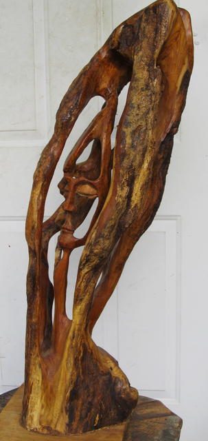 John Clarke  'Brothers', created in 2008, Original Sculpture Wood.