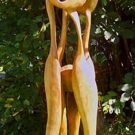 John Clarke: 'conception', 2007 Wood Sculpture, Abstract Figurative. Artist Description: A couple creates new life...